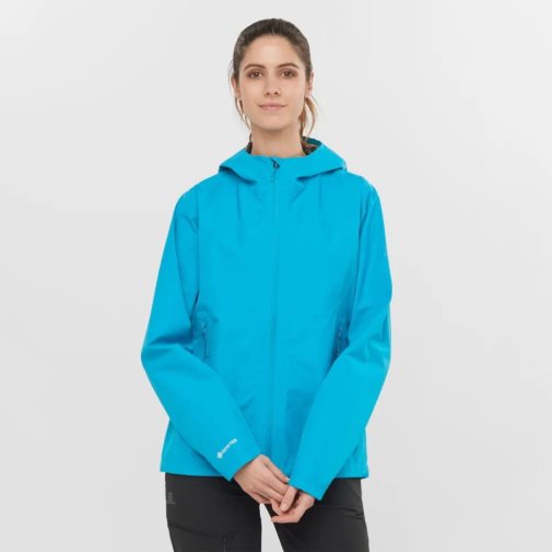 Salomon Outline GTX 2.5L Women's Shell Jackets Turquoise | CA 65Y89